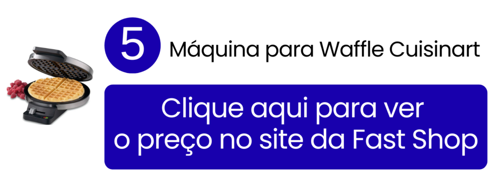 Eleve o padrão da sua cozinha adquirindo a sofisticada máquina para waffle Cuisinart em aço escovado na Fast Shop.