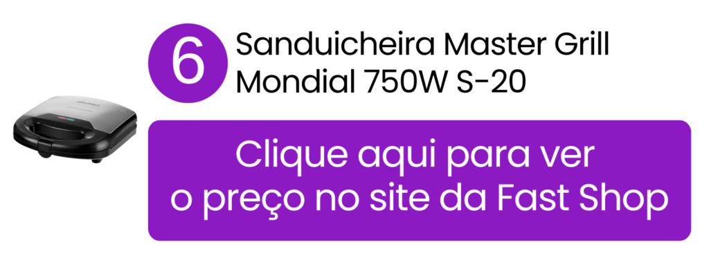 Melhore o preparo de grelhados simples comprando a sanduicheira Master Grill Mondial na Fast Shop.