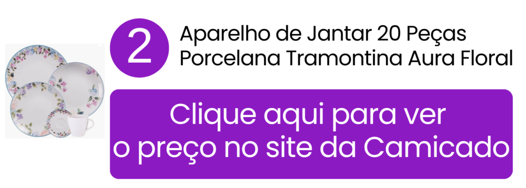 Adquirir conjunto completo Tramontina Aura Floral em porcelana na Camicado.