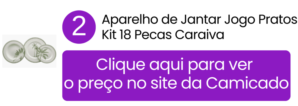 Adquirir jogo de jantar Caraíva em cerâmica com 18 peças na Camicado.