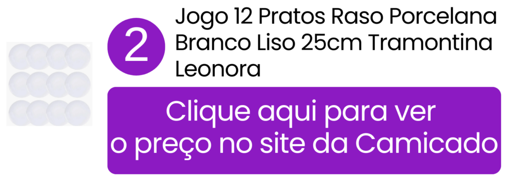 Pilha prática de pratos brancos e versáteis da linha Tramontina Leonora.