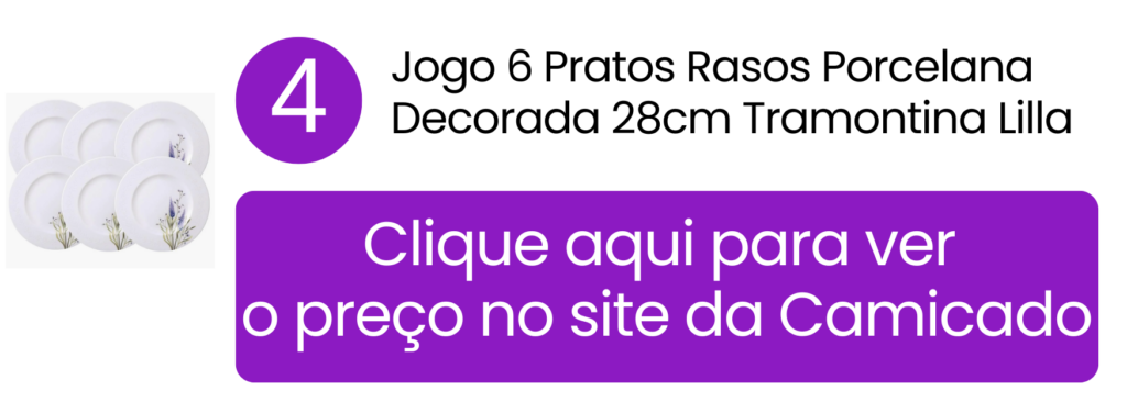 Comprar jogo de pratos decorados Tramontina Lilla na Camicado.