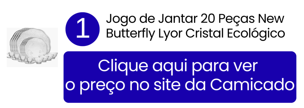 Comprar jogo de jantar Lyor New Butterfly em cristal ecológico na Camicado.