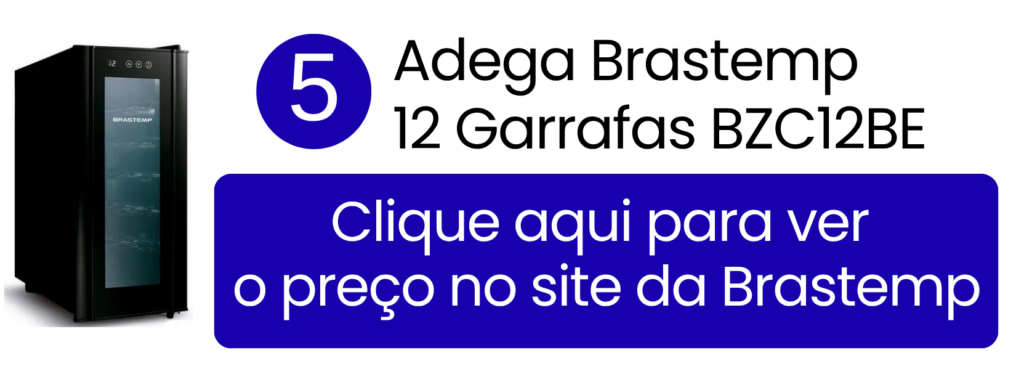 Adega de vinhos Brastemp All Black com capacidade para 12 garrafas apresentada na loja oficial.